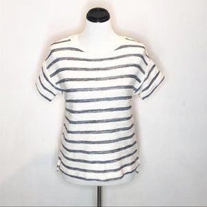 Roxy Striped Back Cut Out Top